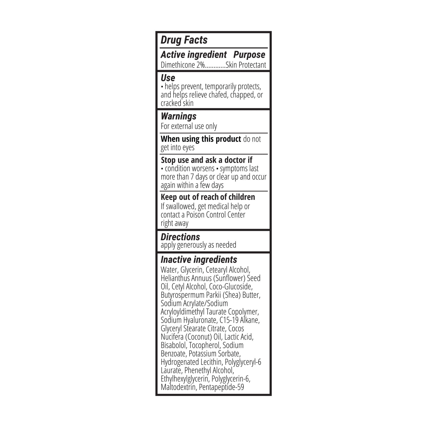 Daily V Lotion ingredients