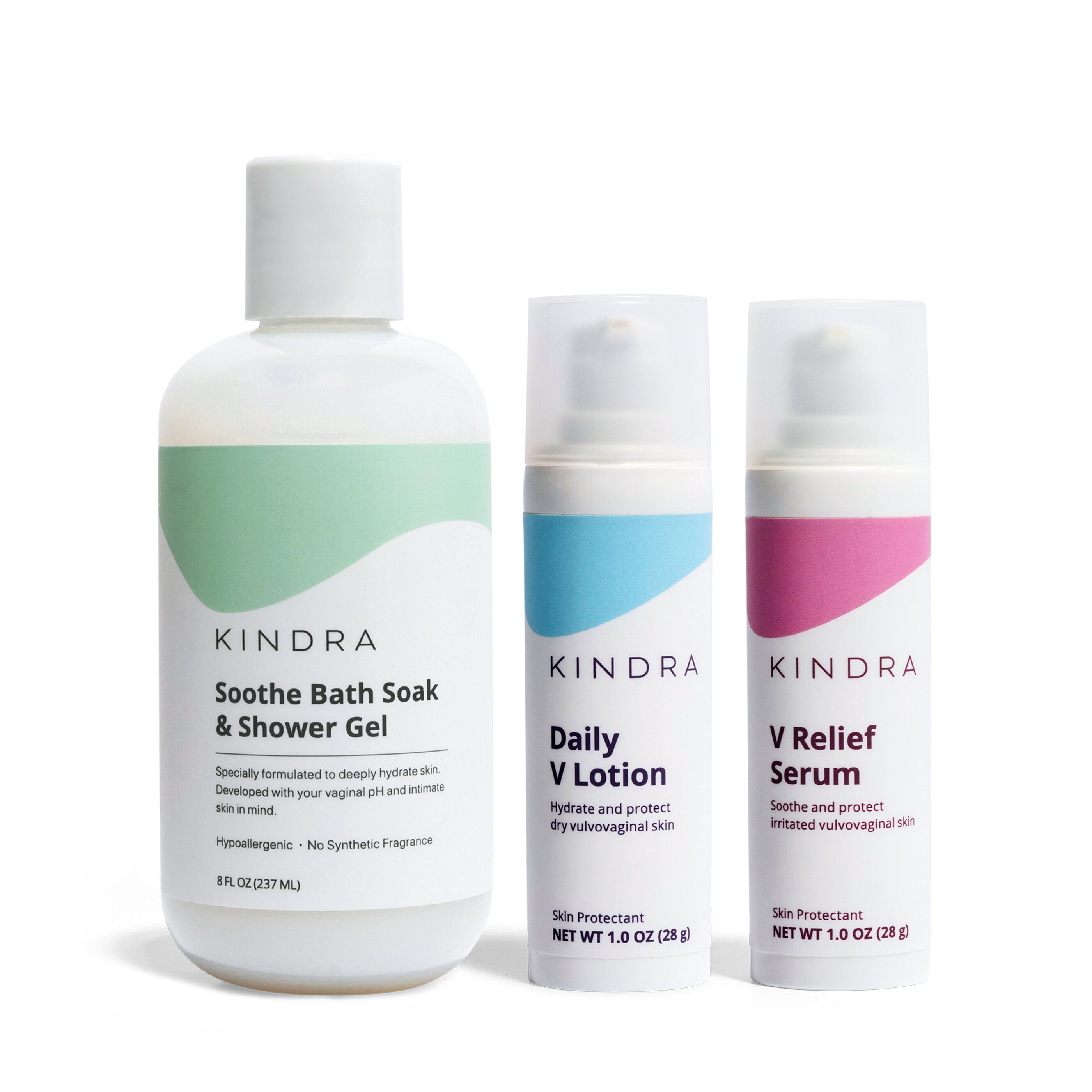 Soothe Bath Soak, Daily V Lotion, V relief Serum