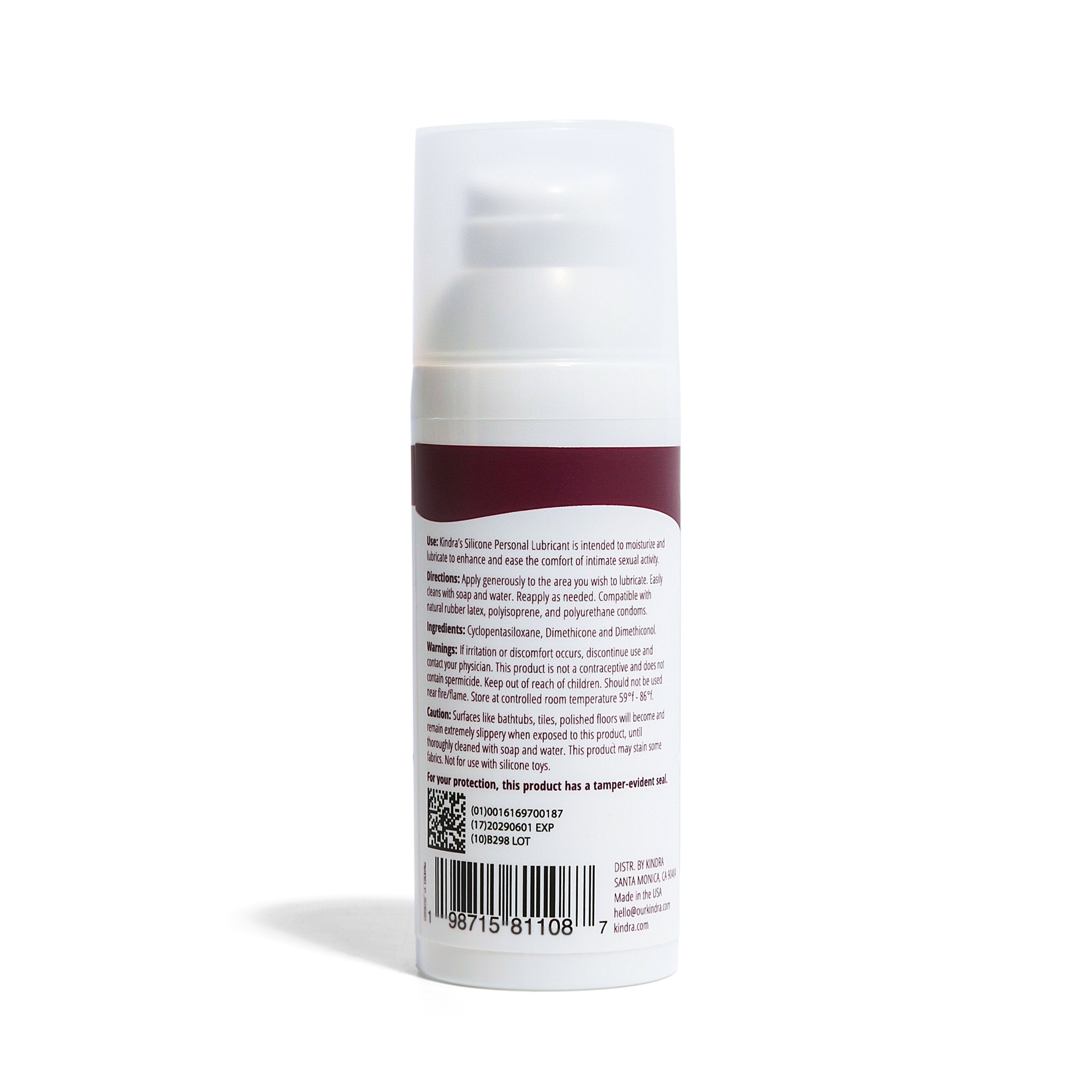 V Lube Back Label